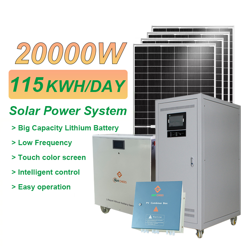 20KW 30KW 50KW Solar Panel System 220V Solar Energy Storage System Kits Farm